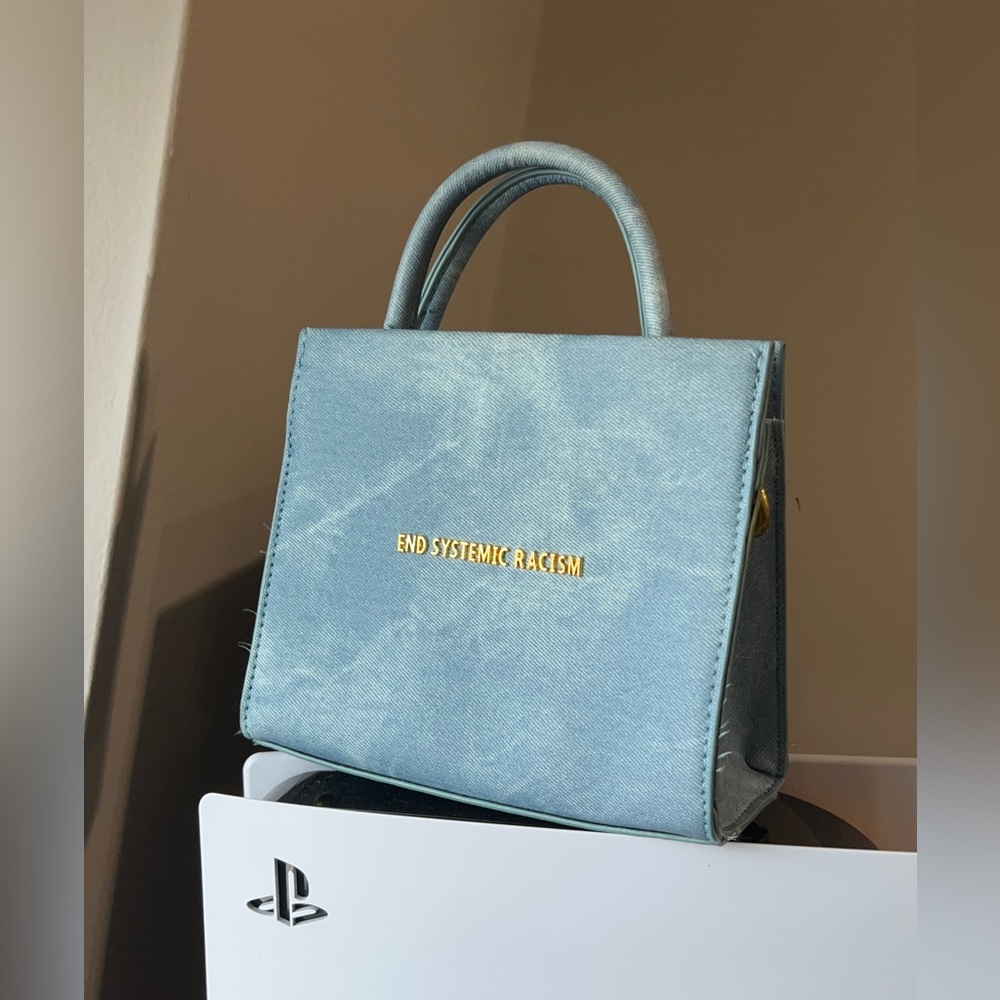 Brandon Blackwood ESR in Waxed Blue Denim 🩵 Mini Crossbody Tote bag